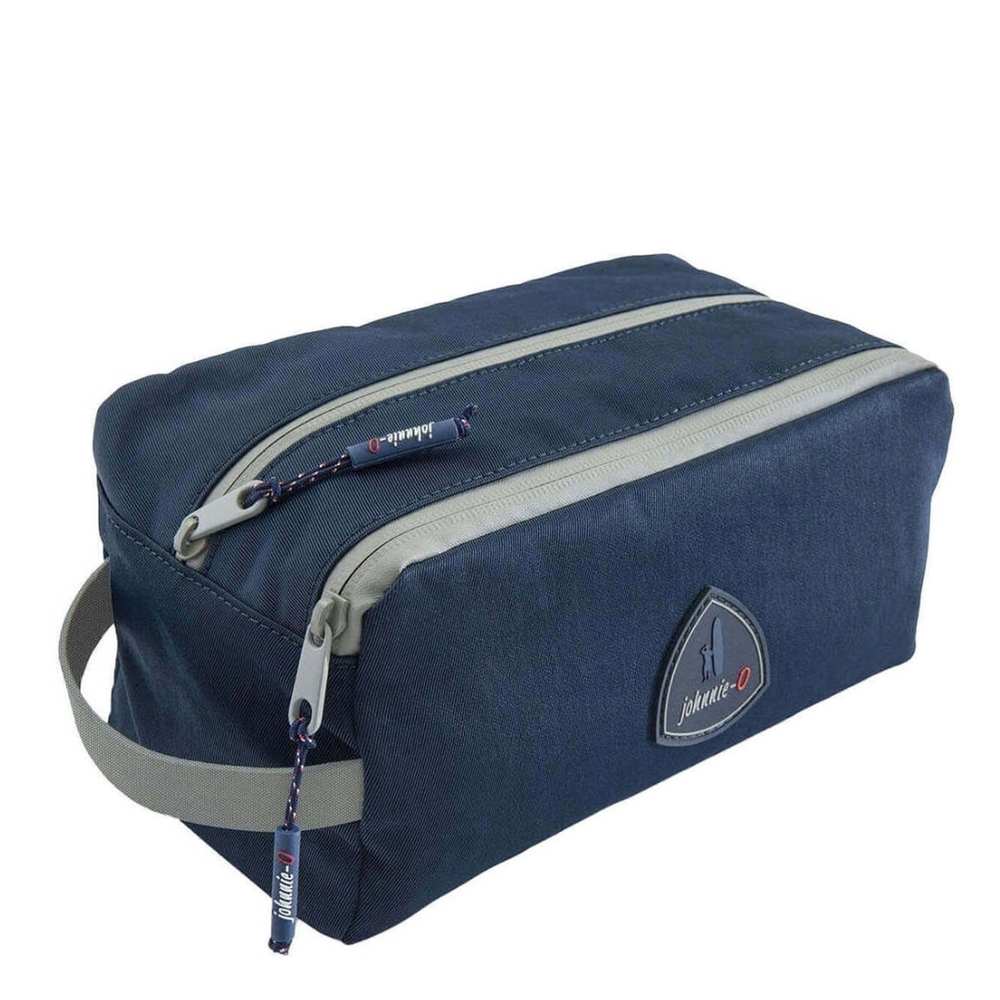 johnnie-O Navy and Gray Travel Bag Nylon Dopp Kit
